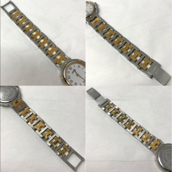 *SOLD* Hermès Steel & Gold Clipper in Leather Case - Picture 7 of 14